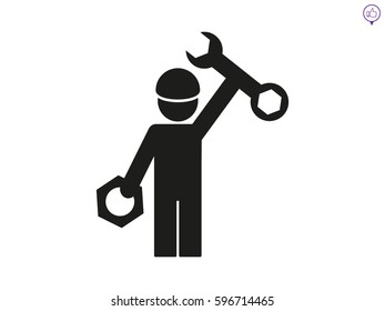 mechanic, icon, vector illustration eps10