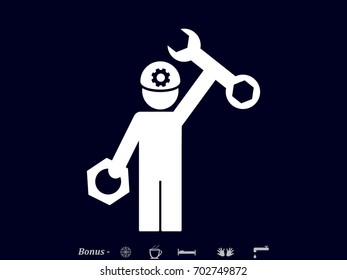 mechanic, icon, vector illustration eps10
