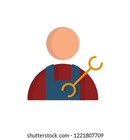 mechanic icon vector. job and profession flat icon