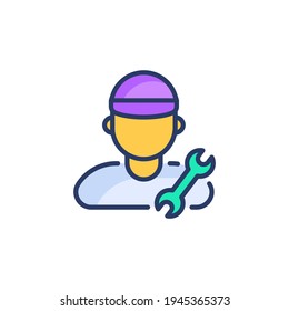 Mechanic icon in vector. Logotype