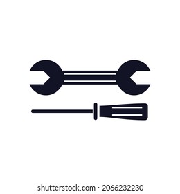 Vector de iconos mecánico. Logotipo de mantenimiento
