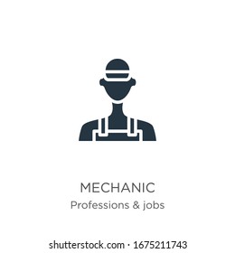 Mechanic icon vector. Trendy flat mechanic icon from professions & jobs collection isolated on white background. Vector illustration can be used for web and mobile graphic design, logo, eps10