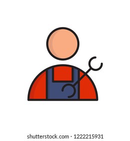 mechanic icon vector.filled outline style