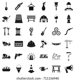 Mechanic icons set. Simple style of 36 mechanic vector icons for web isolated on white background