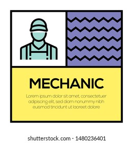 MECHANIC AND ILLUSTRATION ICON CONCEPT