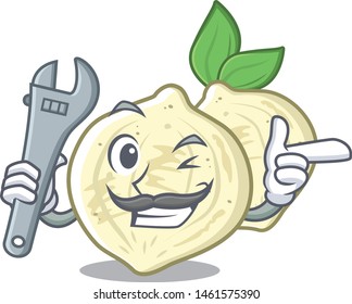Mechanic jicama in the a cartoon shape