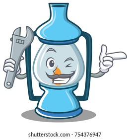 Mechanic lantern character cartoon style