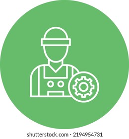 Mechanic line circle icon vector image. Can also be used for web apps, mobile apps and print media.