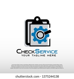 mechanic logo with check services concept, repair icon, illustration element-vector