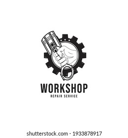 Mechanic logo design icon, vector illustration