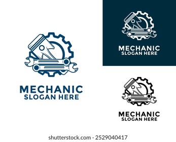 Mechanische Logo-Design, Dienstleistungen, Engineering, Reparatur, Wartung Arbeit Logo Vektor Vorlage