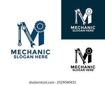 Mechanic logo design, services,engineering,repair, maintenance work logo vector template