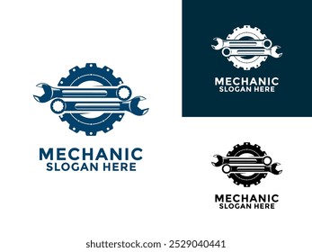 Mechanische Logo-Design, Dienstleistungen, Engineering, Reparatur, Wartung Arbeit Logo Vektor Vorlage