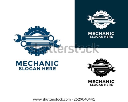Mechanic logo design, services,engineering,repair, maintenance work logo vector template