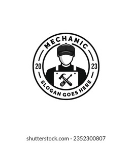 Mechanisches Logo, Vektorgrafik