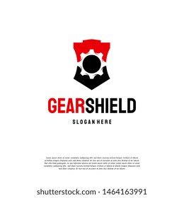 Mechanic logo designs concept vector, Gear Shield Security logo designs template