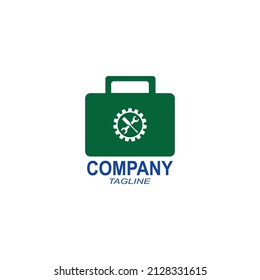 mechanic logo icon flat vector design concept graphic