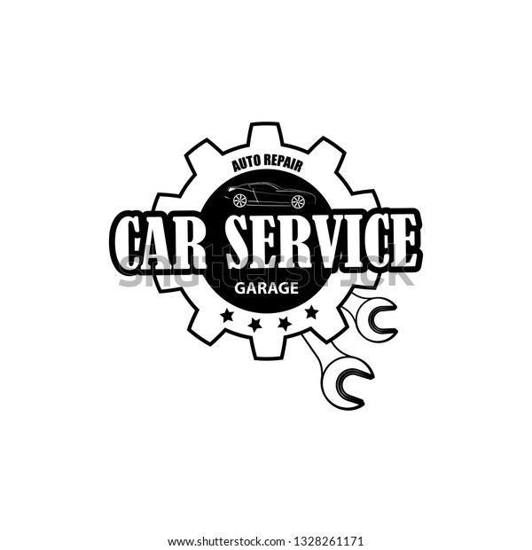 Mechanic Logo Piston Wrench Crossed Engine Stock Vector (Royalty Free ...