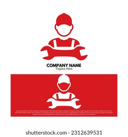 Mechanic logo vector design modern style