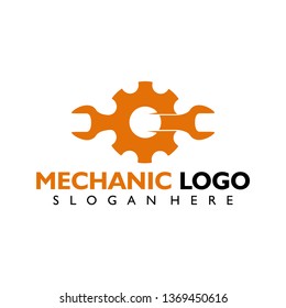 Mechanic logo vector illustration. Isolated on white background.