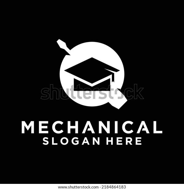 Mechanic logo vehicle and industrial\
engine repair education logo vector design\
templates
