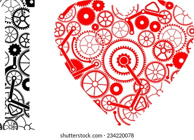 mechanic love. second variant. vector illustration