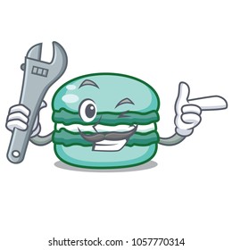 Mechanic macaron character cartoon style