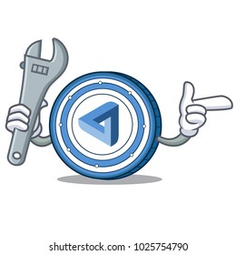 Mechanic MaidSafeCoin mascot cartoon style