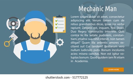 Mechanic Man Conceptual Banner