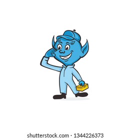 mechanic man smart icon for company