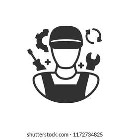 Mechanic. monochrome icon