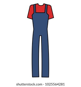 mechanic overalls isolated icon