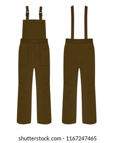 Mechanic pants. vector illustration