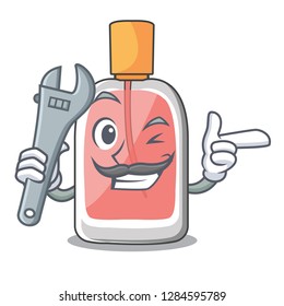 Mechanic perfume bottle isolated in the mascot