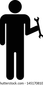 mechanic person -  pictogram vector 