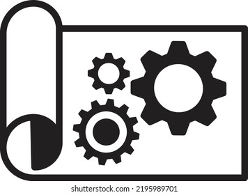 Mechanic plan icon. engineer symbol