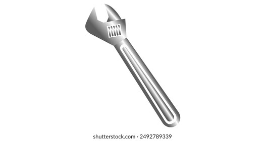 Mechanic And Plumber Tool Isolated On White Background, Construction Device Vector Illustration.