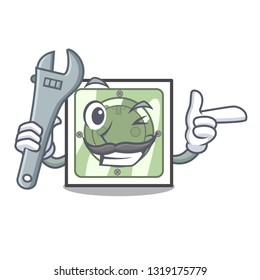 Mechanic power socket isolated with in mascot