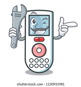 Mechanic remote control mascot cartoon