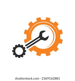 Mechanic Repair Gear Logo Vector Template