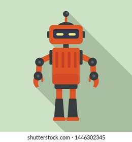 Mechanic robot icon. Flat illustration of mechanic robot vector icon for web design