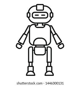 Mechanic robot icon. Outline mechanic robot vector icon for web design isolated on white background