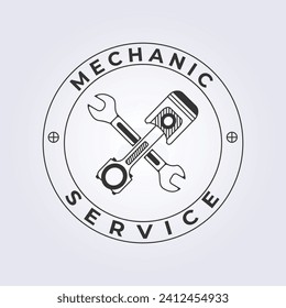 Mechanic service logo vector illustration design