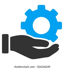 Mechanic Service vector icon. Style is bicolor flat symbol, blue and gray colors, rounded angles, white background.
