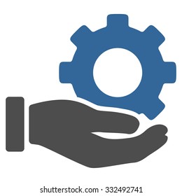 Mechanic Service vector icon. Style is bicolor flat symbol, cobalt and gray colors, rounded angles, white background.