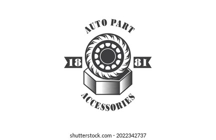 Servicios mecánicos, ingeniería, diseño del logotipo de reparación