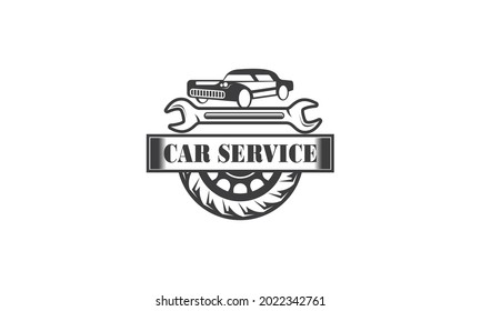 Mechanic services, engineering, repair logo design