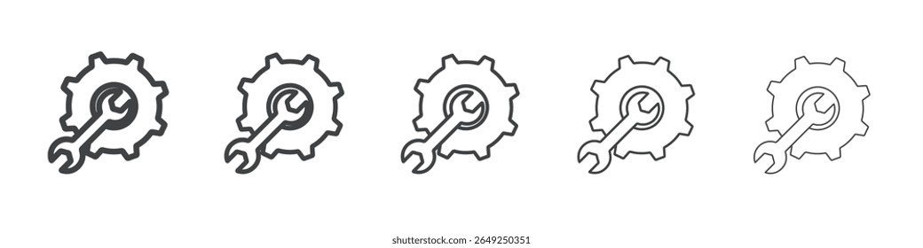 mechanic setting icon simple illustration collection symbol