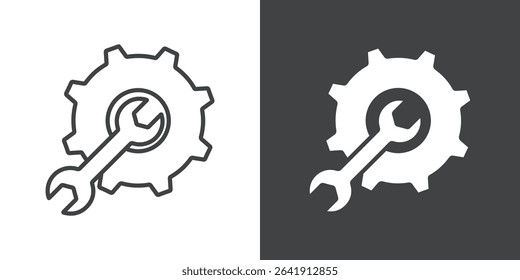 mechanic setting icon symbol illustration logo