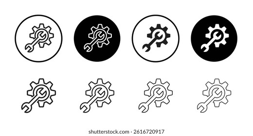 mechanic settings icon Thin line illustration set